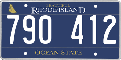 RI license plate 790412