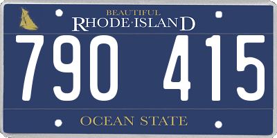 RI license plate 790415