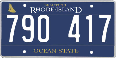RI license plate 790417