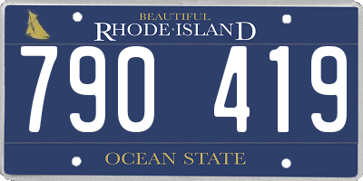 RI license plate 790419
