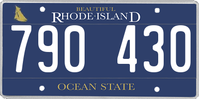 RI license plate 790430