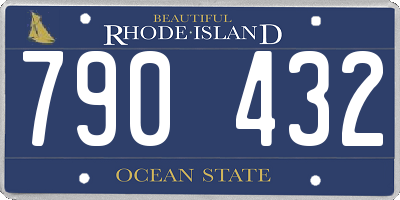 RI license plate 790432