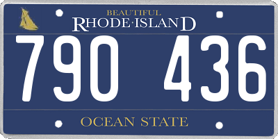 RI license plate 790436