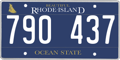 RI license plate 790437