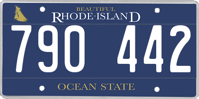 RI license plate 790442