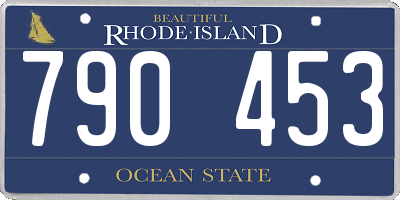 RI license plate 790453