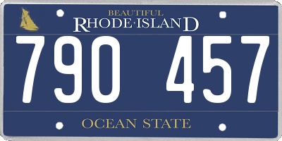 RI license plate 790457