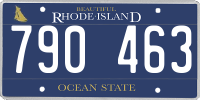 RI license plate 790463