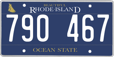 RI license plate 790467