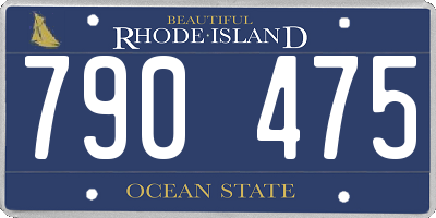 RI license plate 790475