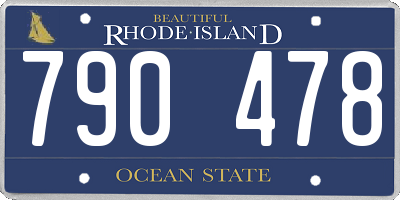 RI license plate 790478