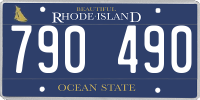 RI license plate 790490