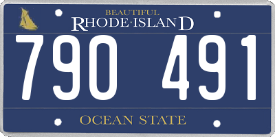 RI license plate 790491