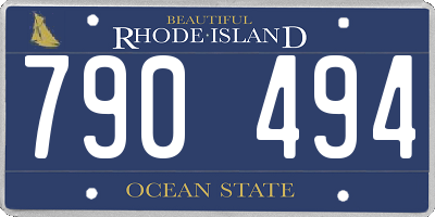 RI license plate 790494