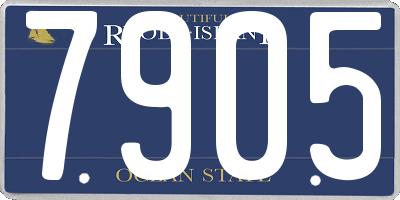 RI license plate 7905