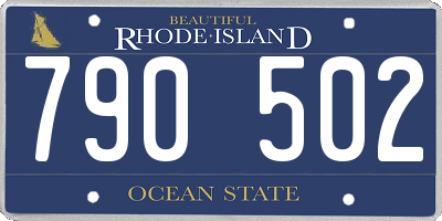 RI license plate 790502