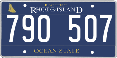 RI license plate 790507