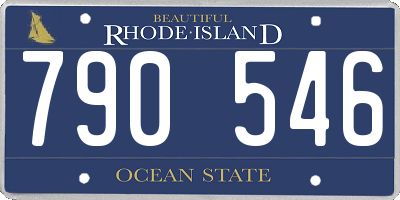 RI license plate 790546