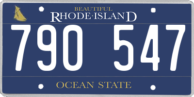 RI license plate 790547