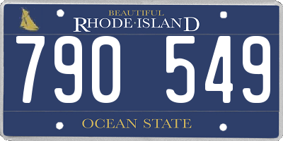 RI license plate 790549