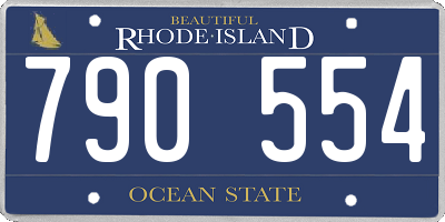 RI license plate 790554