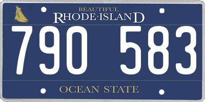 RI license plate 790583