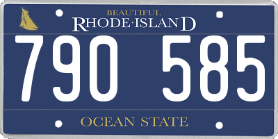RI license plate 790585