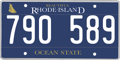 RI license plate 790589