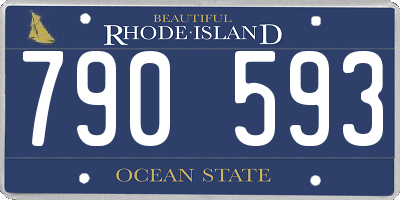 RI license plate 790593