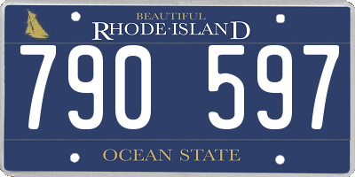 RI license plate 790597