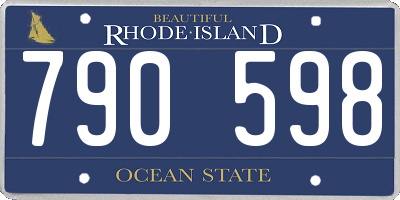 RI license plate 790598