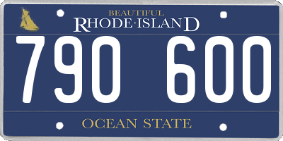 RI license plate 790600