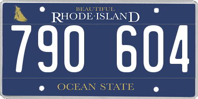 RI license plate 790604