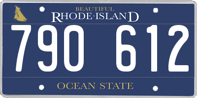 RI license plate 790612