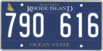 RI license plate 790616