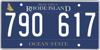 RI license plate 790617