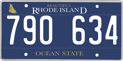 RI license plate 790634