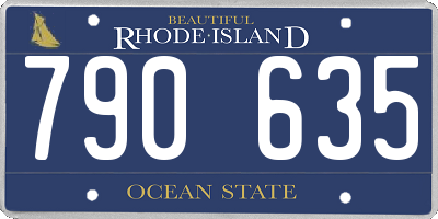 RI license plate 790635