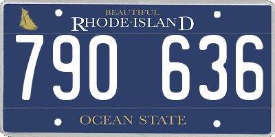 RI license plate 790636
