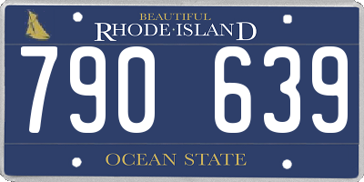 RI license plate 790639