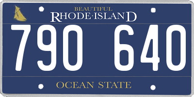 RI license plate 790640