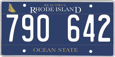 RI license plate 790642
