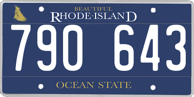 RI license plate 790643