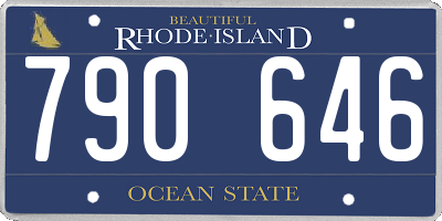 RI license plate 790646