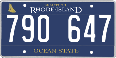 RI license plate 790647