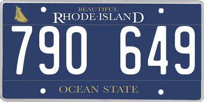 RI license plate 790649