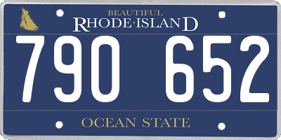RI license plate 790652