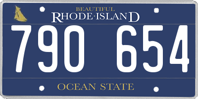 RI license plate 790654