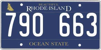 RI license plate 790663