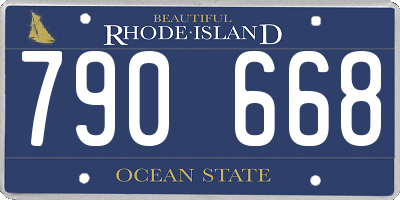 RI license plate 790668